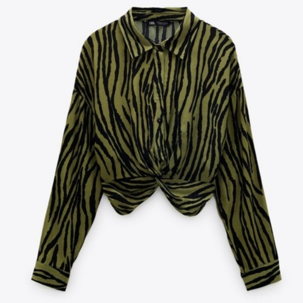 NWT Zara Zebra Blouse